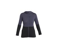 ICEBREAKER Women Merino 200 Realfleece™ Descender LS Zip Hoodie GRAPHITE/BLACK/CB S