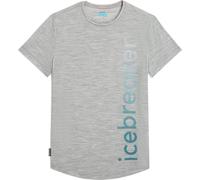 Icebreaker Women Merino Blend 125 Cool-lite Sphere Short Sleeve Tee IB Vertical metro hthr (016) S
