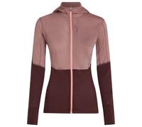 Icebreaker - Women's 200 RealFleece Descender L/S Zip Hoodie - Merinohoodie, Gr. M, braun (Summit/Java/AcidPink/CB)