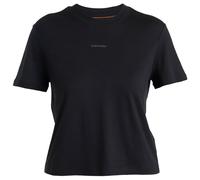 Icebreaker - Women's Merino 150 Tech Lite III S/S Crop Tee - Merinoshirt, Gr. L, schwarz (Black)