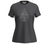 Icebreaker - Women's Merino 150 Tech Lite III S/S Hike Path - Merinoshirt, Gr. XS, obsidian (Obsidian)