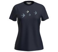 Icebreaker - Women's Merino 150 Tech Lite S/S Bird Transit - Merinoshirt, Gr. L, blau (MidnightNavy)