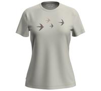 Icebreaker - Women's Merino 150 Tech Lite S/S Bird Transit - Merinoshirt, Gr. L, ecru heather (EcruHeather)