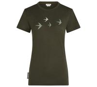 Icebreaker - Women's Merino 150 Tech Lite S/S Bird Transit - Merinoshirt, Gr. XS, oliv (DarkLoden)