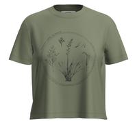 Icebreaker Damen 150 Tech Lite Crop Seed Story T-Shirt (Größe XS, oliv)