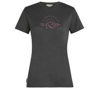 Icebreaker - Women's Merino 150 Tech Lite S/S Sunrise Summit - Merinoshirt, Gr. XL, grau (Obsidian)