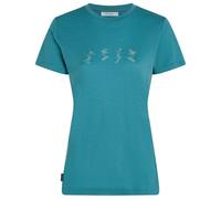 Icebreaker - Women's Merino 150 Tech Lite S/S Tee Snow Day - Merinoshirt, Gr. S, türkis (Topaz)