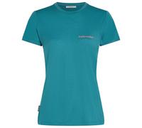Icebreaker - Women's Merino 150 Tech Lite S/S Teeib Wordmark - Merinoshirt, Gr. M, türkis (Topaz)