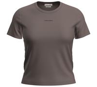 Icebreaker - Women's Merino 200 Tech Lite S/S Crop Slim Tee - Merinoshirt, Gr. L, grau (Porcini)
