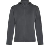 Icebreaker - Women's 360 Realfleece Elem L/S Zip Hoodie - Merinohoodie, Gr. S, blau/grau (Obsidian)