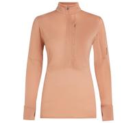 Icebreaker - Women's Realfleece Descender L/S Half Zip - Merinoshirt, Gr. XL, beige/rosa (DesertSand)