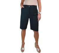 icecoolfashion Damen Smarte Shorts Knielang - Frauen Maßgeschneiderte Leichte Tages- und Abendshorts 34-48 Schwarz (44)