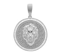 .iced-out. 925 Sterling Silber Anhänger - GREEK 3D LION