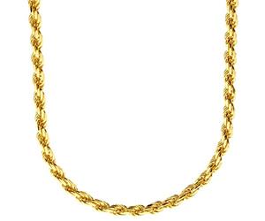 .iced-out. Sterling 925er Silber Bling Kordelkette - ROPE 4mm gold 70cm