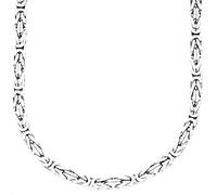 .iced-out. Sterling 925er Silber Königskette - BYZANTIN 4x4mm - 70cm
