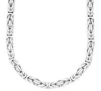 .iced-out. Sterling 925er Silber Königskette - BYZANTIN 6x6mm - 80cm