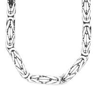 .iced-out. Sterling 925er Silber Königskette - BYZANTIN 8x8mm - 70cm