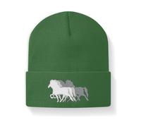 Icelandic Horse Islandpferde - Beanie - Moss Green / M