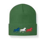 Icelandic Horse Islandpferde - Beanie - Moss Green / M
