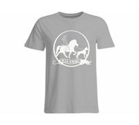 Icelandic Horse Islandpferde Übergrößenshirt - Graumeliert / 3XL