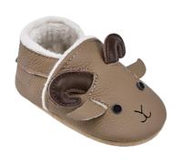IceUnicorn Krabbelschuhe Baby Winter Krabbelschuhe Gefüttert Plüsch Hausschuhe Baby Lauflernschuhe Warm Weiche Leder Babyschuhe(Khakibraun SY, 0-6 Monate)