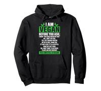 Ich Bin Veganer, Bevor du fragst. Lustiges vegetarisches Gemüse auf pflanzlicher Basis Pullover Hoodie