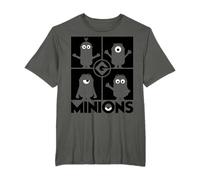 Ich - Einfach Unverbesserlich Minions Silhouette Portrait Panel Grid Logo T-Shirt