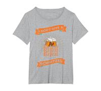 Ich gebe kein Schnitzel Oktoberfest T-Shirt, Damen Große Größen, Grau Meliert, 4X