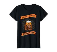 Ich gebe kein Schnitzel Oktoberfest T-Shirt, Damen, Schwarz, XS