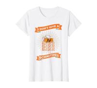 Ich gebe kein Schnitzel Oktoberfest T-Shirt, Damen, Weiß, XS