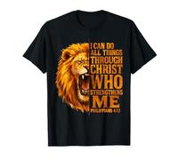 Ich kann Alles durch Christ Lion of Judah Christian tun T-Shirt