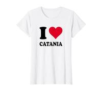 Ich Liebe Catania Preisgünstiges Grafik-T-Shirt, Damen, Weiß, XL