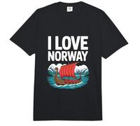 Ich Liebe das malerische Abenteuer mit dem Wikingerschiff in Norwegen Comfort Colors Adult Heavyweight T-Shirt