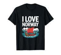Ich Liebe das malerische Abenteuer mit dem Wikingerschiff in Norwegen Preisgünstiges Grafik-T-Shirt