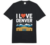 Ich Liebe Denver Cityscape Mountain Design Comfort Colors Adult Heavyweight T-Shirt
