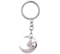 Ich liebe dich bis zum Mond und zurück Schlüsselanhänger in Herzform Schlüsselanhänger für die Familie für Vater, Mutter, Tochter, Sohn, Großvater, Onkel, Tante Schwester Ich liebe dich bis zum Mond