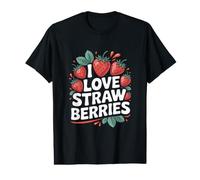 Ich Liebe Erdbeeren Berry Splash Fun Art Preisgünstiges Grafik-T-Shirt