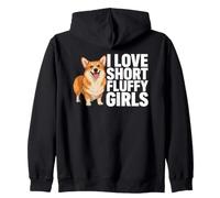 Ich Liebe Kurze, Flauschige Mädchen, lustiger Corgi-Besitzer Kapuzenjacke