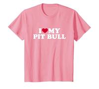 Ich Liebe Meinen Pitbull T-Shirt, Kinder, Rosa, 98