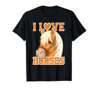 Ich Liebe Pferde i love horses für Mädchen Jungen Erwachsene T-Shirt