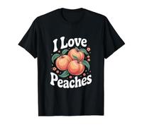 Ich Liebe Pfirsiche Fruit Fun Summer Vibes Preisgünstiges Grafik-T-Shirt