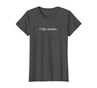 Ich mag Schildkröten - Lustige Typografie T-Shirt, Damen, Anthrazit Meliert, XXL