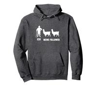 Ich Meine Follower Alpaka lama alpakas Alpaca alpakafans Pullover Hoodie, Unisex für Erwachsene, Anthrazit Meliert, M