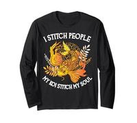Ich Sticke Menschen Meine Koi Stich Meine Seele Koi-liebender Chirurg Langarmshirt