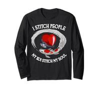 Ich Sticke Menschen Meine Koi Stich Meine Seele Koi-liebender Chirurg Langarmshirt