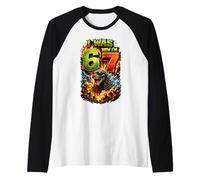 Ich war 6 Jetzt Bin ich 7 Geburtstag 67 Meme Japanese Monster Kids Raglan