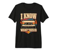 Ich weiß was das ist Retro Cassette Classic Throwback 80's Premium T-Shirt