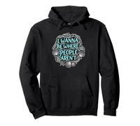Ich Will dort Sein, wo die Leute Nicht sind | Seashell Summer Ocean Beach Pullover Hoodie