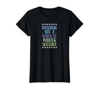 Ich wünsche Ihnen eine magische Wintersonnenwende Preisgünstiges Grafik-T-Shirt, Damen, Schwarz, XL