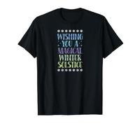 Ich wünsche Ihnen eine magische Wintersonnenwende Preisgünstiges Grafik-T-Shirt, Herren, Schwarz, XL